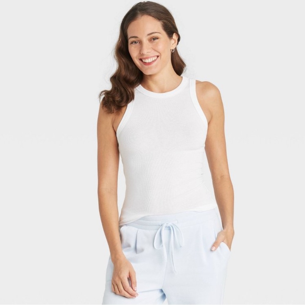 A new day white tank top